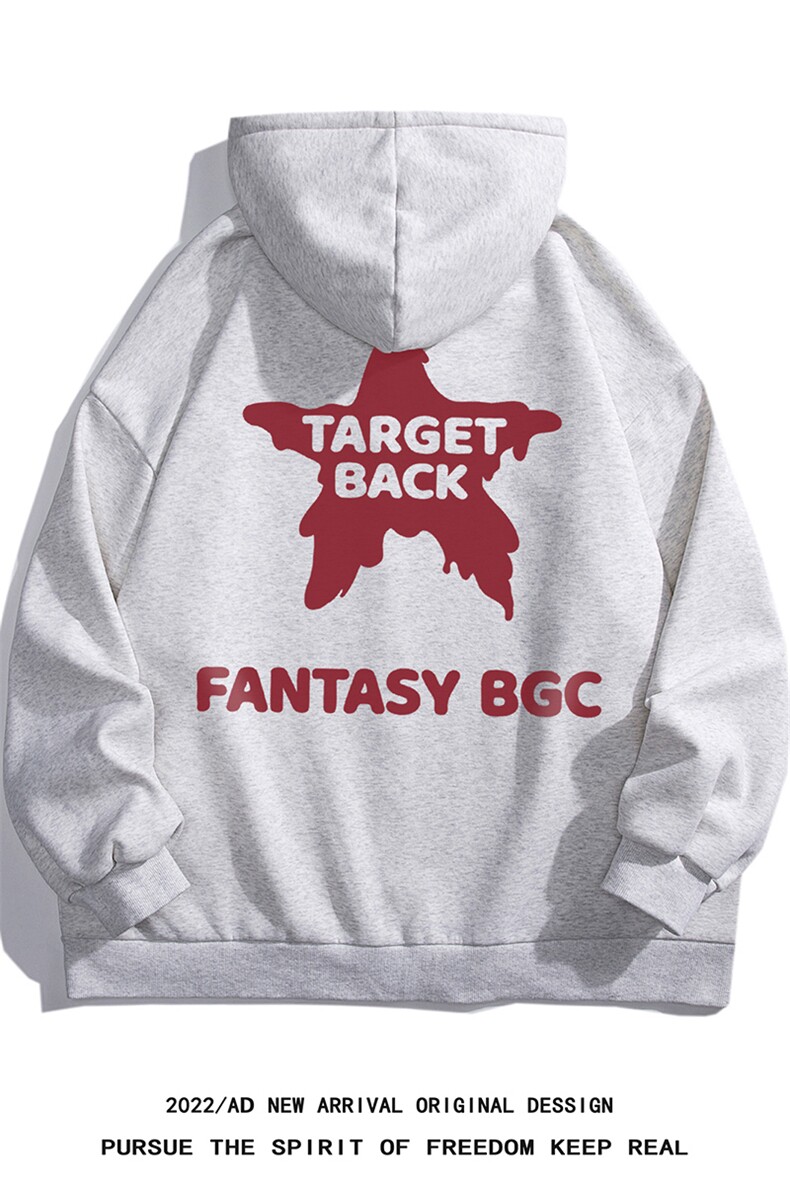 白底23秋季时尚百搭宽松字母印花潮流卫衣H254P65控88,男装卫衣,电商A247-1