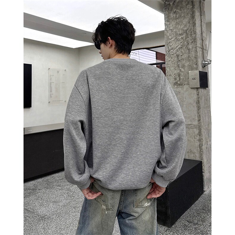 WY10152-特P45控78小众撞色拼接破缝假两件大码男大码情侣卫衣,男装卫衣,电商A059