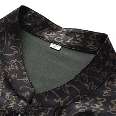 大货香云纱唐装短袖衬衫男士中年艺术风复古盘扣T恤，男装民族服装，钱塘723