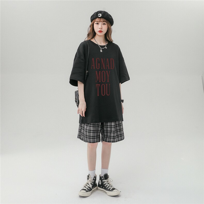中性风23新款夏季百搭圆领时尚宽松纯棉短袖T恤T1149P25控38,男装T恤,A247A