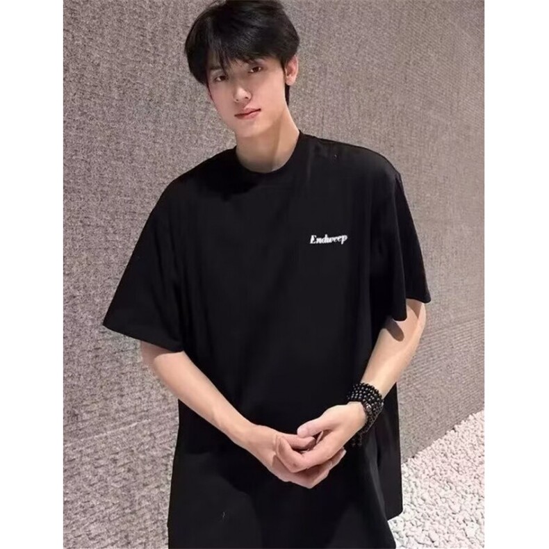 潮牌闪电纹印花正肩短袖男款夏季美式高街T恤cleanfit半袖上衣服,男装T恤,星座1116A（原606A-3）