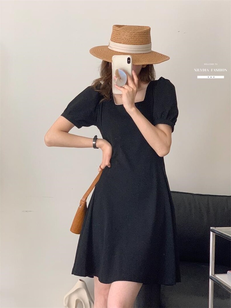 香丽迪2022年夏季新款拼接连衣裙女针织短袖圆领修身高腰,女装连衣裙,香丽迪1