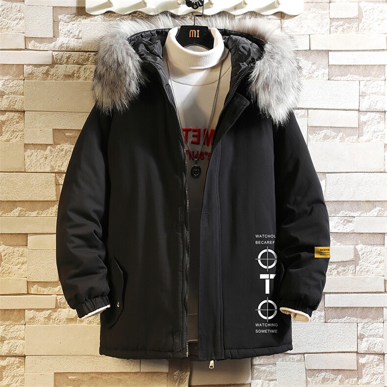 MM48114-P130冬季大毛领衣男士大码加厚袄男服砖墙,男装棉衣,电商A040A