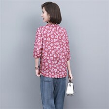 2022夏季新款简约时尚宽松舒适气质花色上衣，女装连衣裙，独衣靓