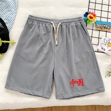 MK37276-P15 冰丝短裤男士大码宽松休闲五分裤男运动中裤图片