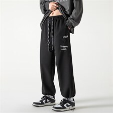 2023夏华夫格克莱因蓝无影墙钢印字母男抽绳九分束脚裤K23879-P45，男装休闲裤，电商A082