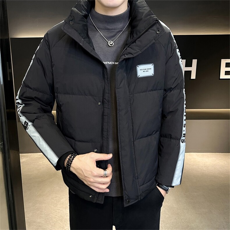 2025冬季新标90白鸭绒高品质店主风拼色立领羽绒服男23818-P280,男装羽绒服,电商A413