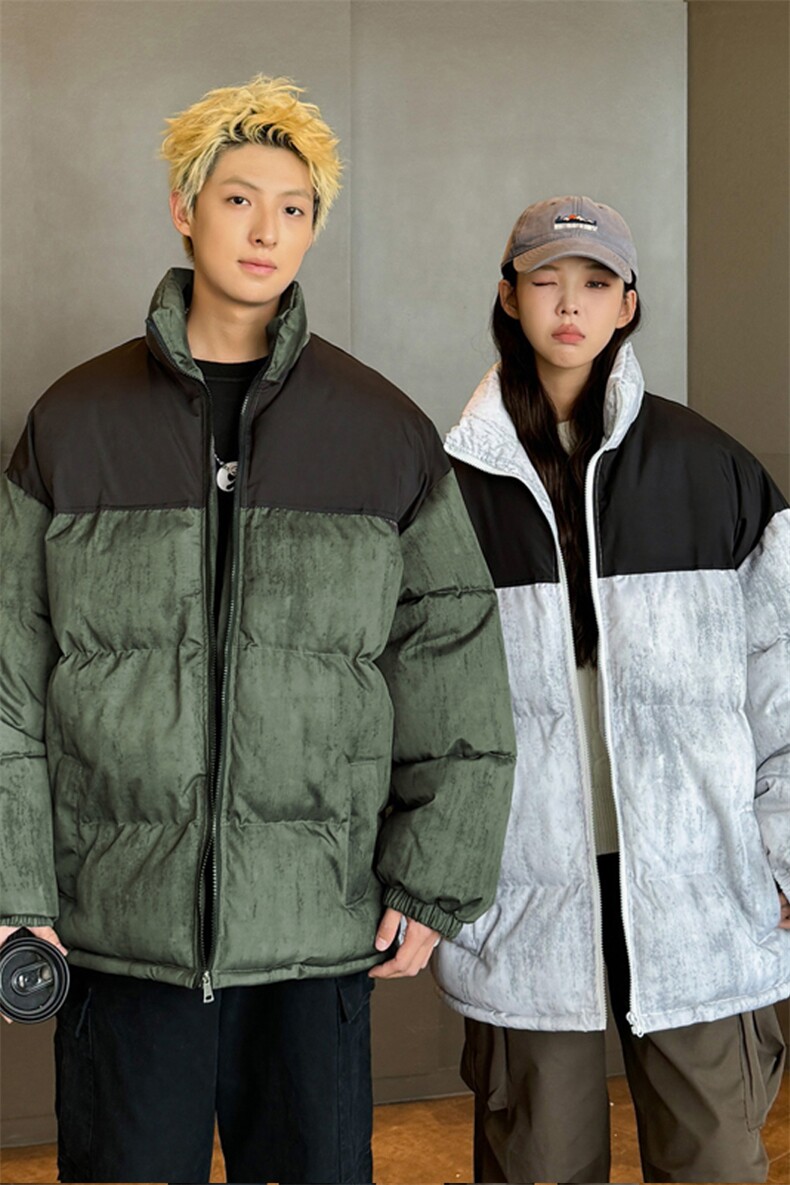 光板棉衣棉服扎染拼接面包服棉袄外套可二开量大有差G1613-P65,男装棉衣,星座207
