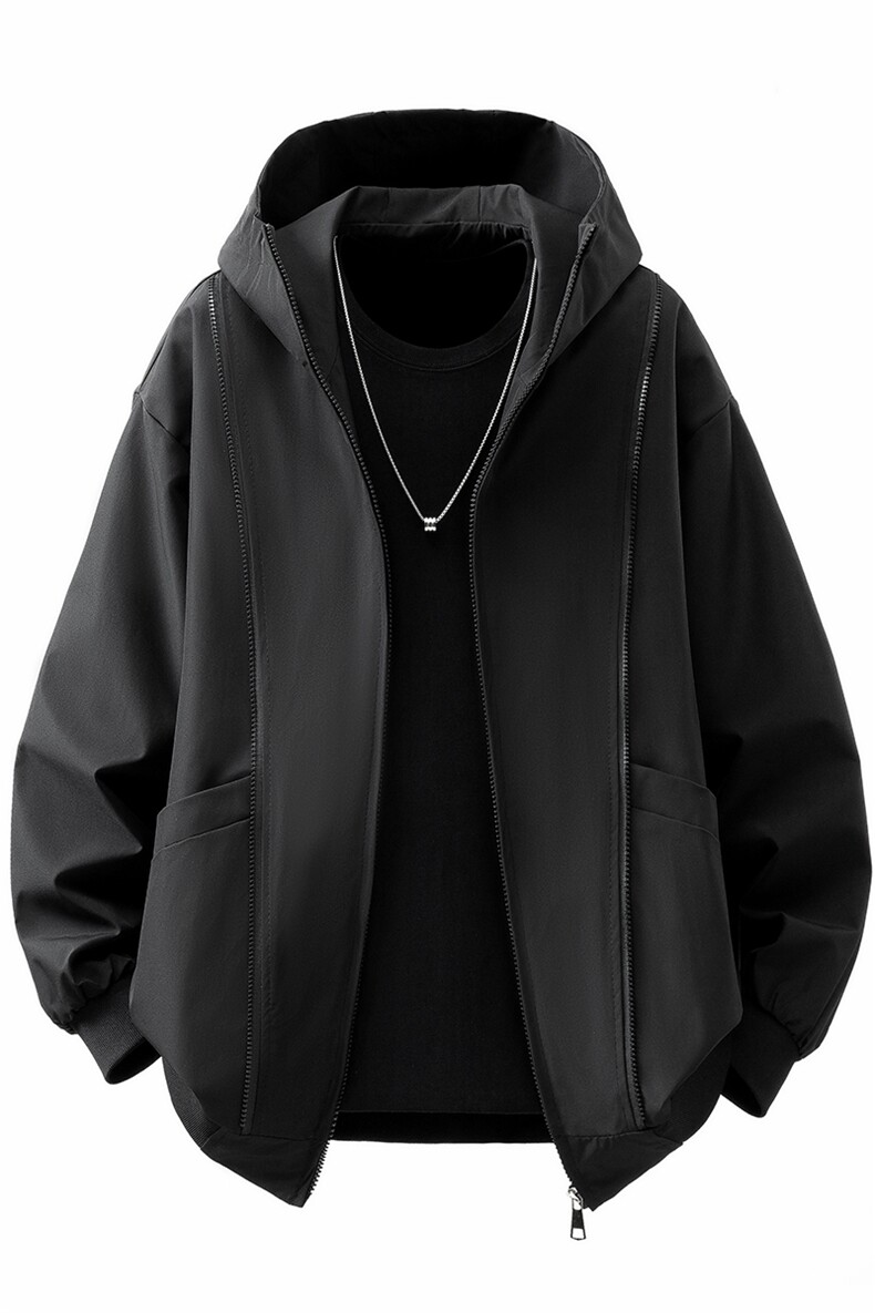 可二开拉链装饰解构大码M-5XL夹克男聚酯纤维JK78092P69控108,男装夹克,星座226-1