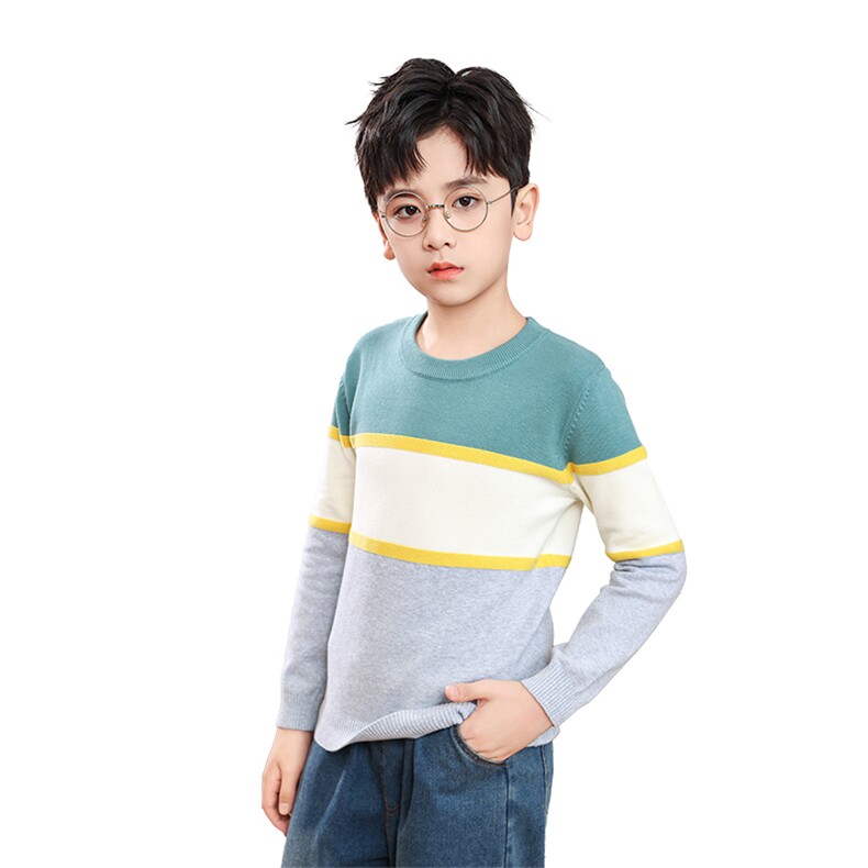 儿童毛衣男童纯棉打底衫秋冬款洋气针织衫男童长袖上衣圆领,童装儿童针织衫,暖姿羊绒童装店