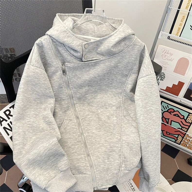 美式开衫卫衣男春季设计感连帽外套潮牌街头运动帽衫WB422-P70,男装卫衣,星座412-3