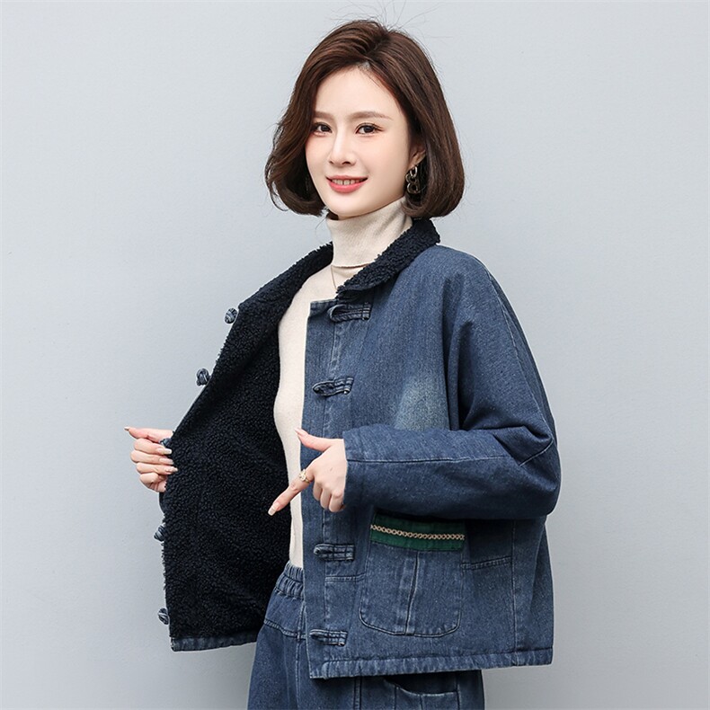 时尚百搭女装短外套显瘦修身牛仔夹克舒适保暖秋冬季新款上衣,女装短外套,叶笙衣