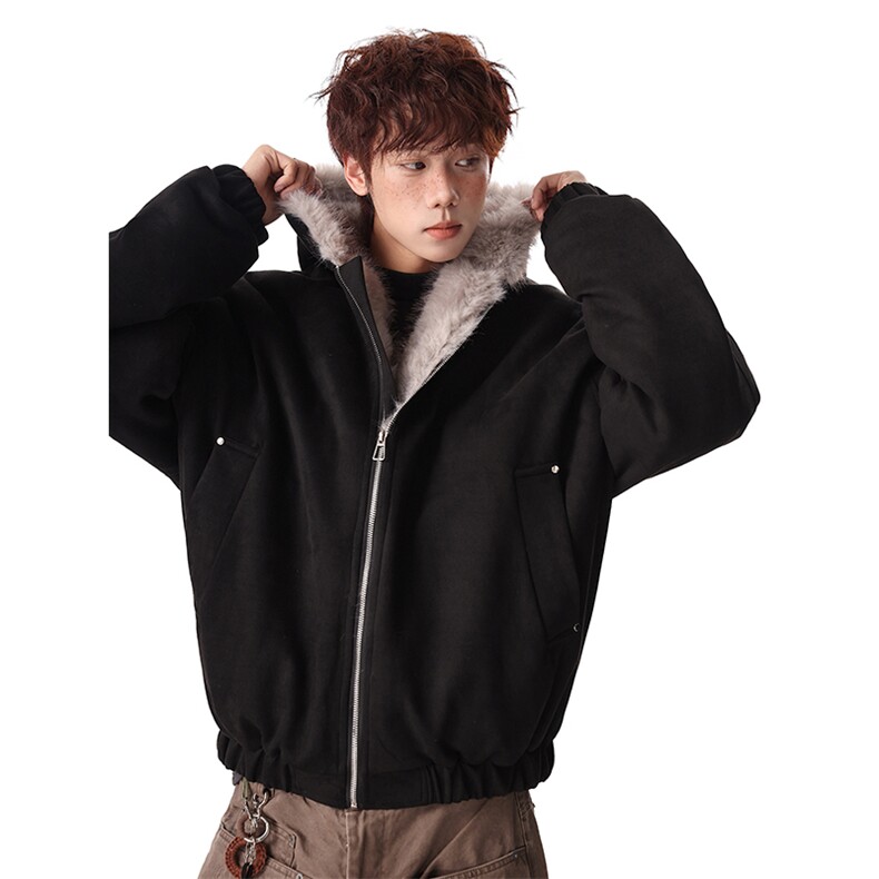 主推冬季连帽新款宽松/座山雕外套潮加厚棉衣XZ102B-1M817-P115图片
