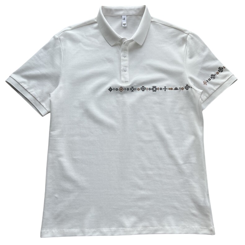 夏季新款新中式民族风绣花短袖POLO衫男潮流不对称刺绣PL55-P58,男装Polo衫,电商A368