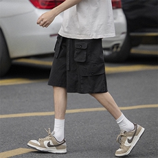 wassuphappy日系复古工装短裤男潮牌宽松休闲裤子夏季薄款五分裤，男装牛仔裤，电商A022