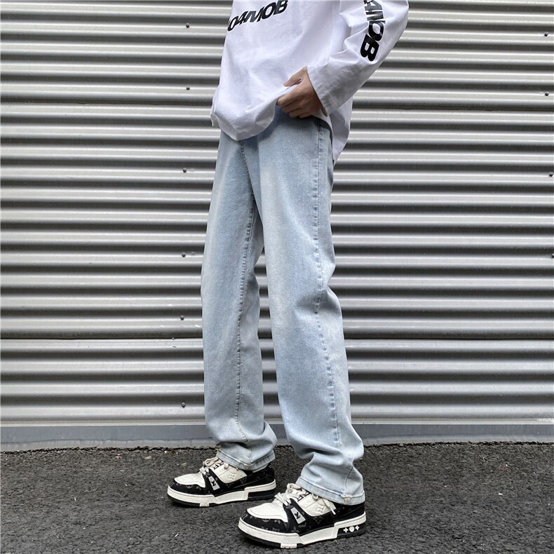 ins潮流男生水洗牛仔裤高街修身小脚裤B315-K23252-P50控68,男装牛仔裤,电商B315