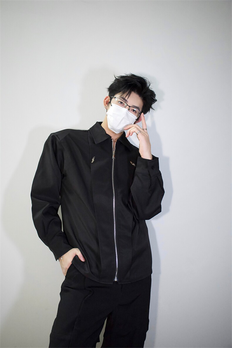 cleanfit解构衬衫外套机车美式休闲打底时尚潮流拼接设计衬衫P55,男装T恤,电商B319