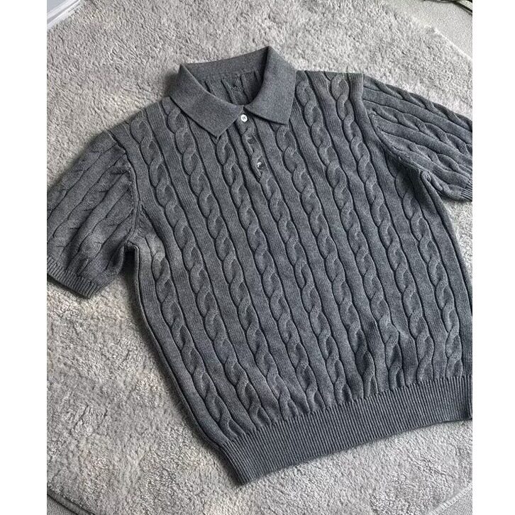 夏款男短袖POLO衫冰爽丝麻花针织衫T恤PL96P45,男装Polo衫,星座1013-1