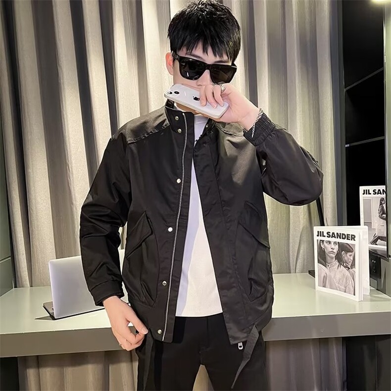 美式高街复古做旧水洗破洞牛仔夹克春秋季男款潮牌JM991-P63图片