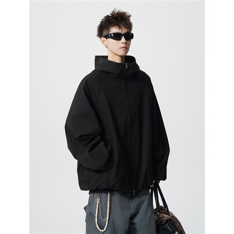 机能风连帽宽松冲锋衣夹克外套男女D309B-JK02-P85，男装夹克，电商D309B