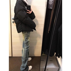 牛仔裤新款男秋款直筒宽松高街裤子潮牌小众设计感长裤L91500-P49，男装牛仔裤，星座1008