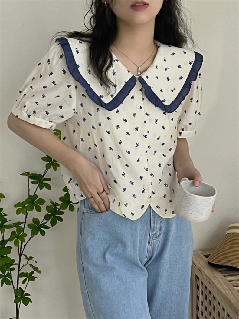 韩系碎花小衫，其它，DAP