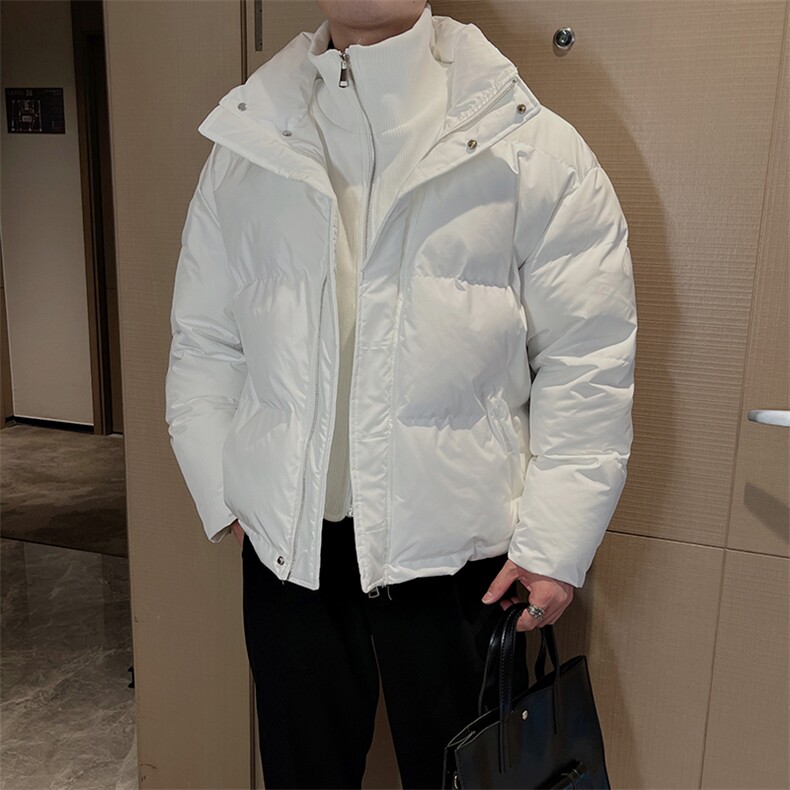 冬季新款立领假两件棉服男加厚保暖潮流棉衣痞帅M117-P160控190,男装棉衣,电商B267