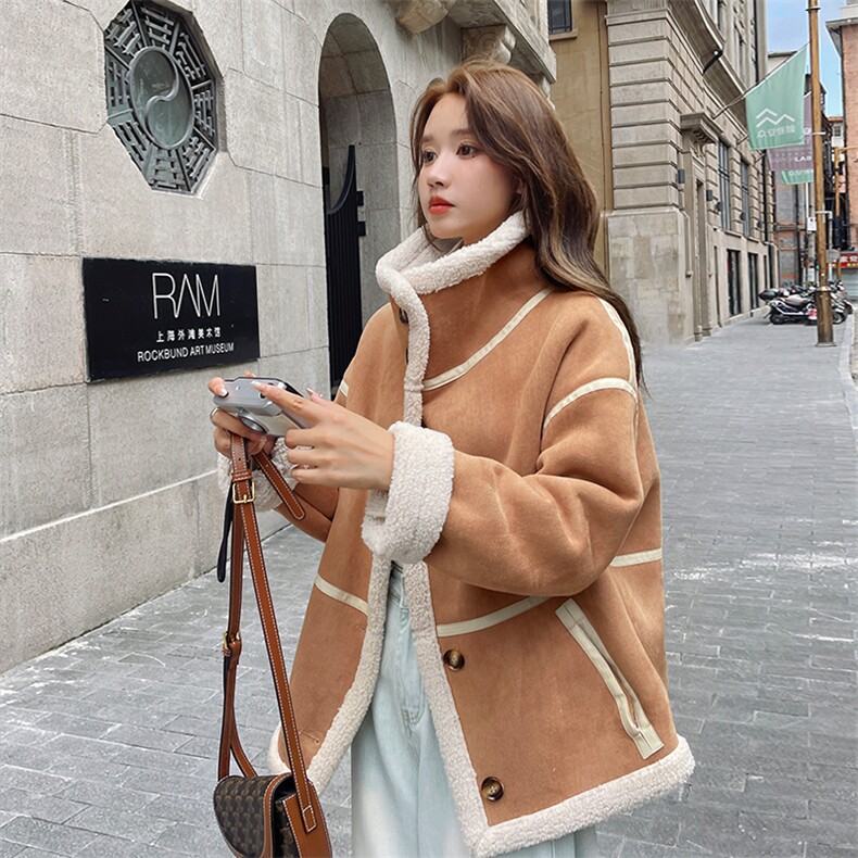 冬装新款加厚皮毛一体外套浙宝B2楼239-P190-控268，女装皮草，姿衣轩