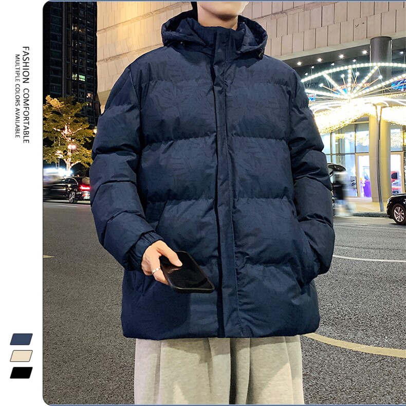 特批2024冬季大码印花棉服可脱卸连帽棉袄外套A436-3091-P70,男装棉衣,电商A436