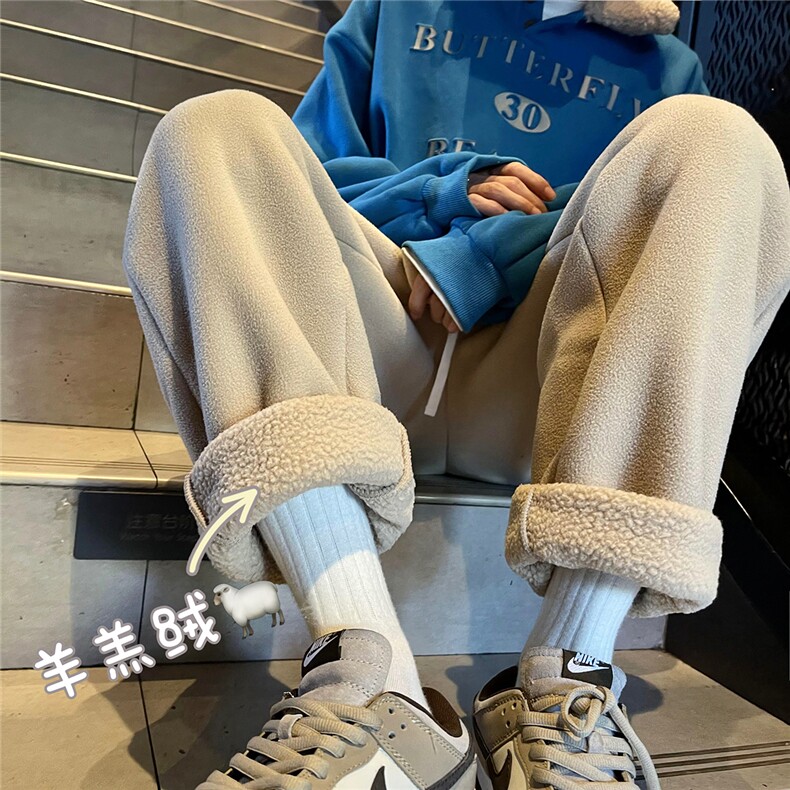 加绒加厚~羊羔绒休闲裤超厚实摇粒绒保暖棉裤2502-K618-P60,男装棉衣,星座502