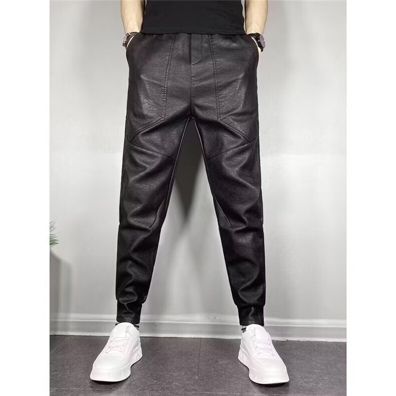 1506-1/KK66141/P59男士加绒加厚保暖皮裤机车防风防水PU皮裤,男装皮裤,星座1506-1