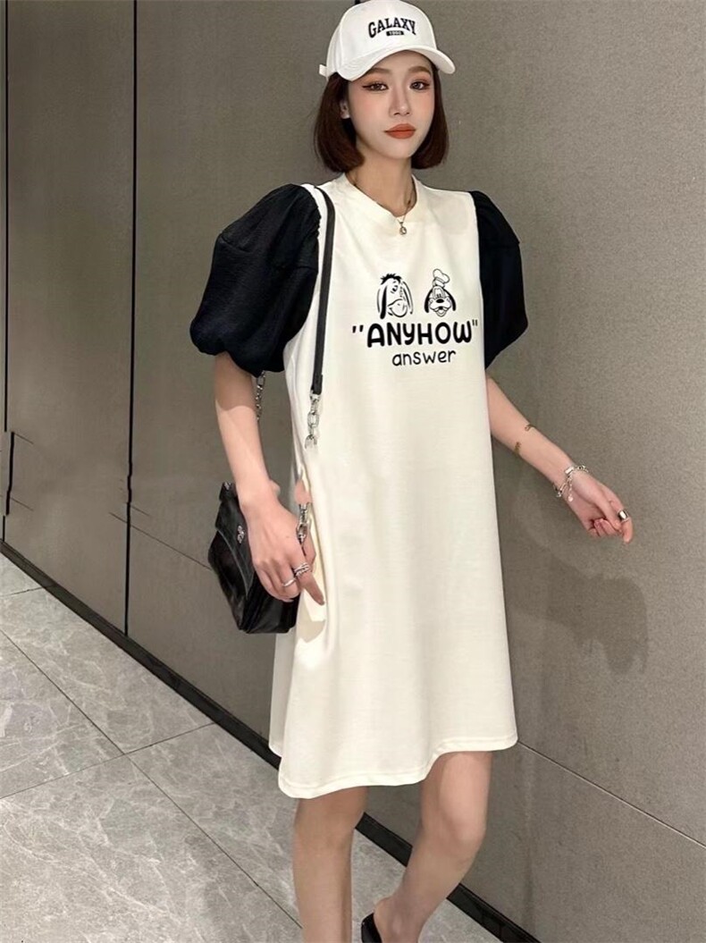 2023夏季新款时尚休闲百搭气质潮连衣裙,女装连衣裙,L·H·X