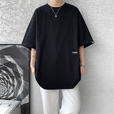 8XL-M特大码短袖重磅T恤男美式复古竹节棉五分袖上衣DX326P45，男装T恤，电商D206-1