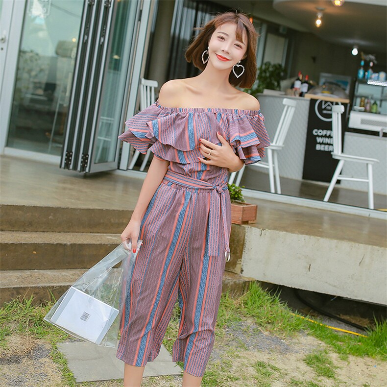2021年夏季高腰腰带时尚修身显瘦百搭潮流简约个性连体裤,女装连体裤,诗贝淇