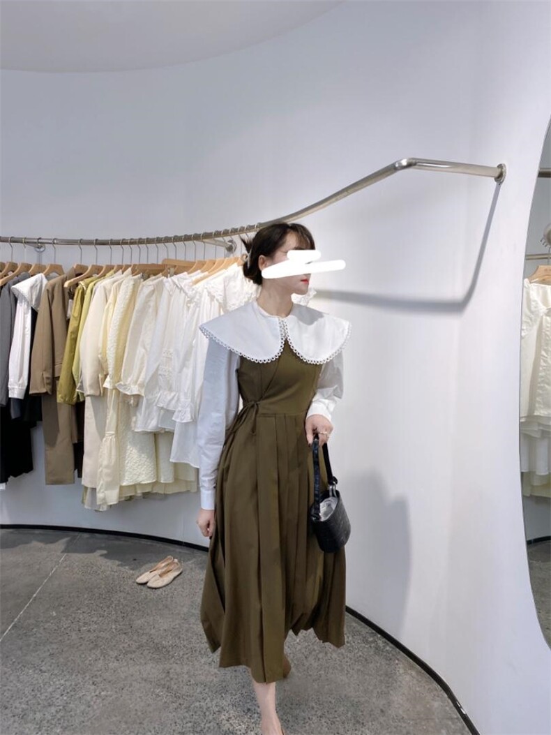韩系两件套连衣裙，女装连衣裙，驿谷