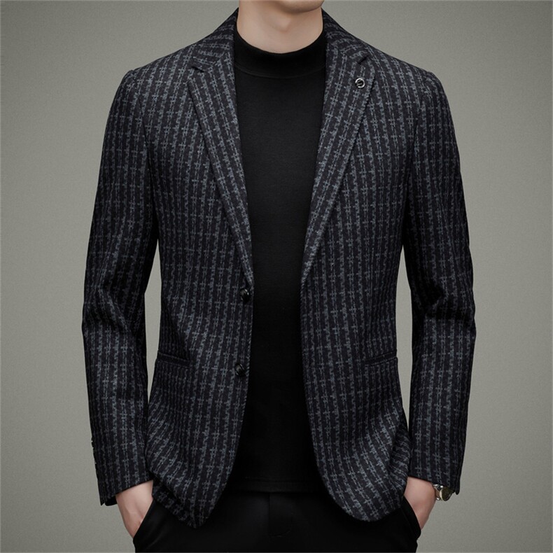 DJA628钱塘2020-3秋冬季新款商务休闲百搭合身中年男士西服P170，男装西服，钱塘207-3