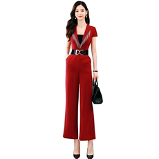 阔腿裤套装女夏装2023新款洋气显瘦女神范时尚御姐休闲两件套女士，女装套装/套裙，丽美静依