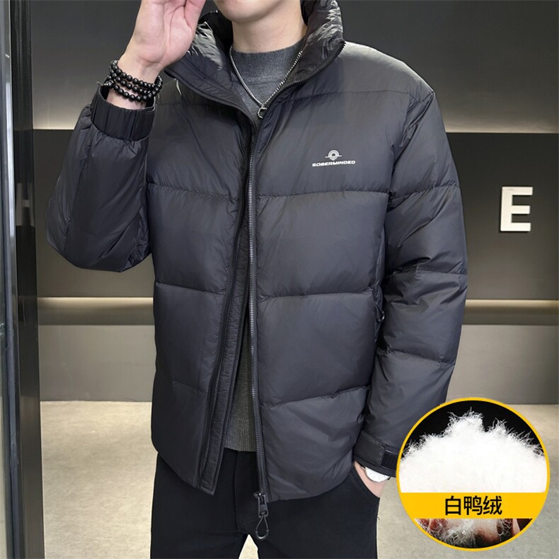 8839-P135标50%白鸭绒2025冬季男士羽绒服时尚立领加厚外套,男装羽绒服,星座507A（原星座306B-2）