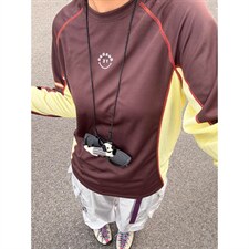 高品户外山系轻薄透气速干撞色骑行运动长袖T恤男女A1354-P48，男装T恤，星座1505