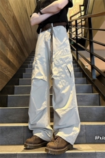 XZ616秋季重磅工装缉明线解构打褶休闲长裤T37101P75控108，男装工装外套，星座512A（原616）