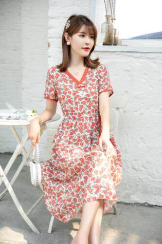 现货供应：天丝麻连衣裙M一XXL，女装连衣裙，拉思维加丝