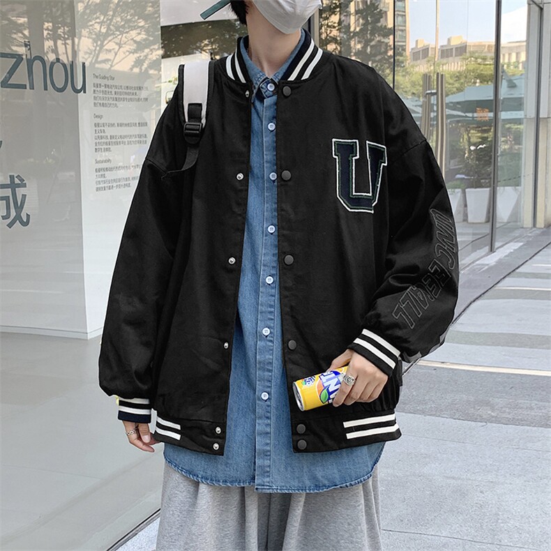 夹克男秋季港风ins潮牌宽松百搭棒球服韩版休闲上衣外套JK40-p55图片