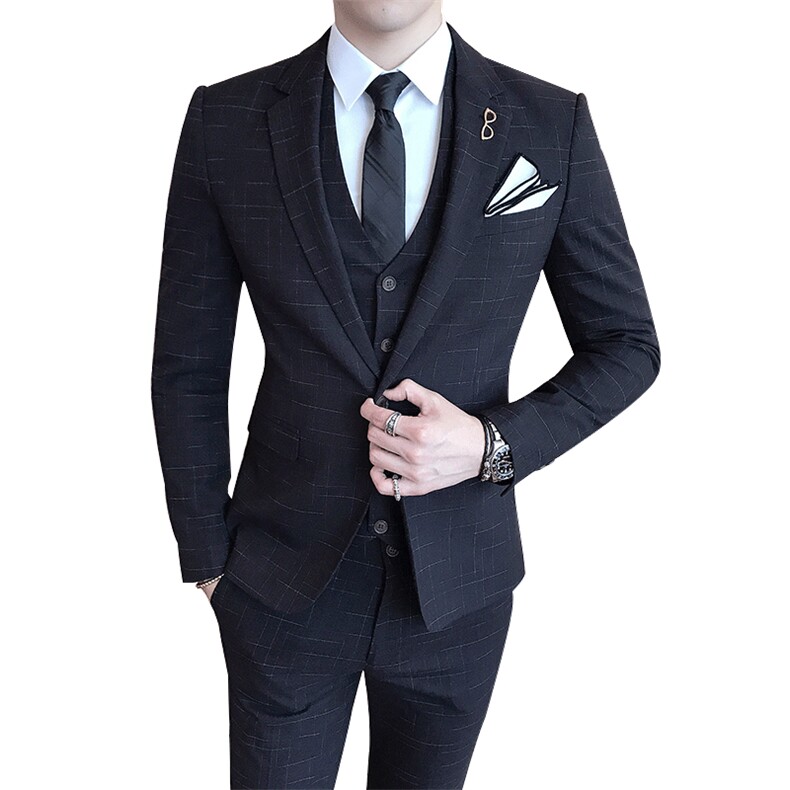 西装男套装礼服三件套帅气商务修身SJT-X27-P280,男装休闲套装,星座1012