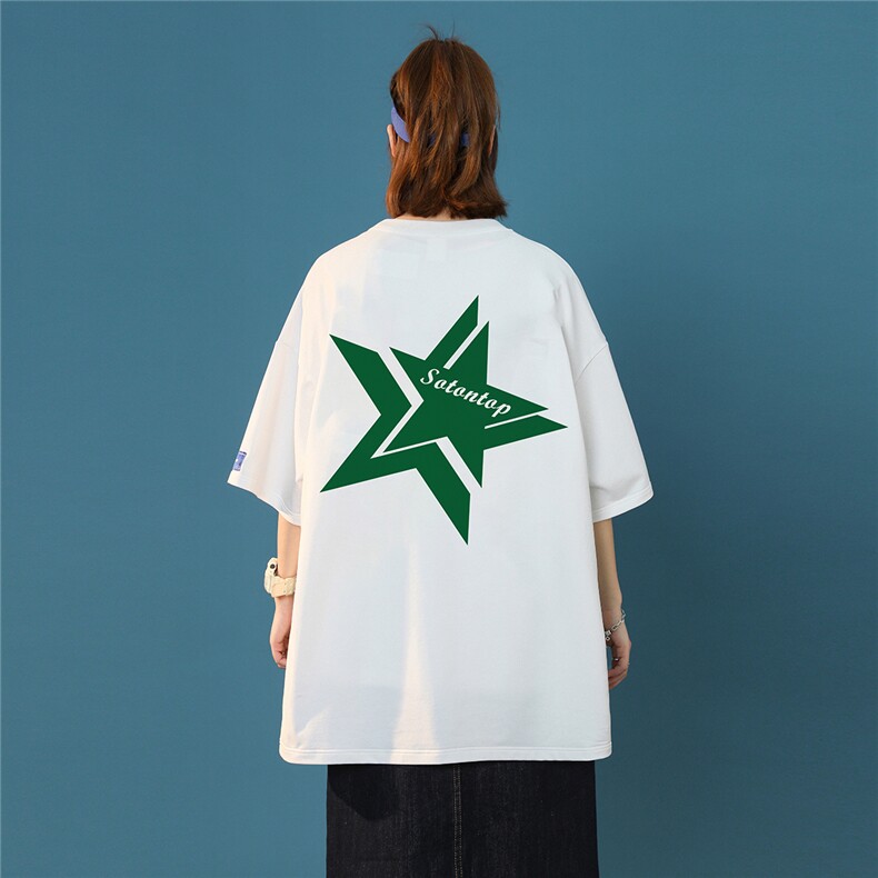 2025夏季新款satantap字母星星中性休闲圆领短袖T恤T859/P35控48,男装T恤,电商A148-1