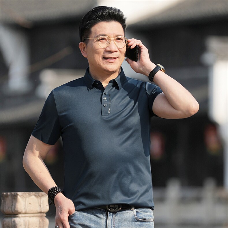 2023新款夏季新款大气polo衫男士带领短袖商务翻领T恤上衣保罗,男装T恤,电商B212（原钱塘6029）