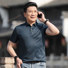 2023新款夏季新款大气polo衫男士带领短袖商务翻领T恤上衣保罗，男装T恤，电商B212（原钱塘6029）