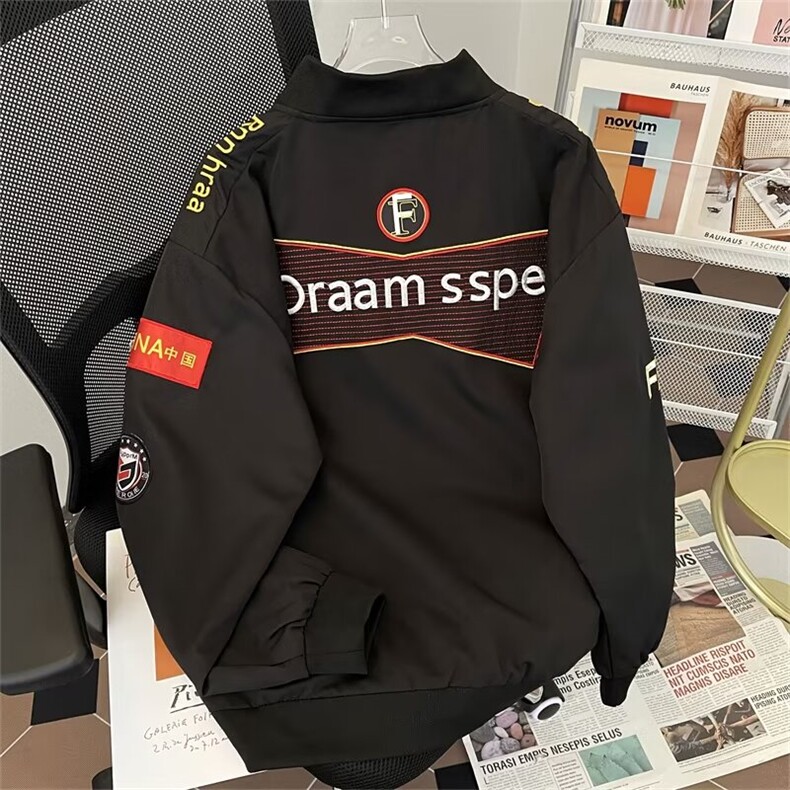 美式刺绣机车棒球服外套男女ins全机绣嘻哈宽松高街夹克衫J40,男装夹克,星座1116A-1（原606A）