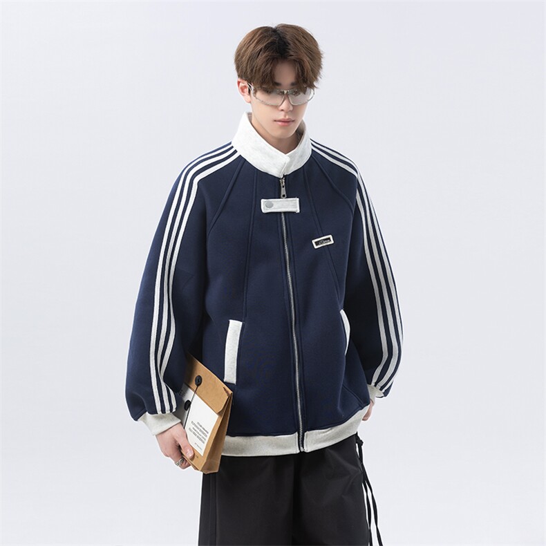 420g-高品质-拼接条纹设计感外套男cp122-特p49,男装卫衣,电商B371