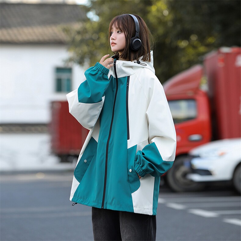 815A-MJ78312-75特春秋装新品拼色户外登山服三防冲锋衣外套女模,男装夹克,星座815A