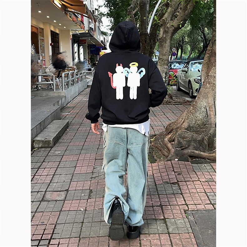 B221美式ins高街暗黑小众渐变色宽松工装牛仔裤LK23143-P80控108,男装牛仔裤,电商B221